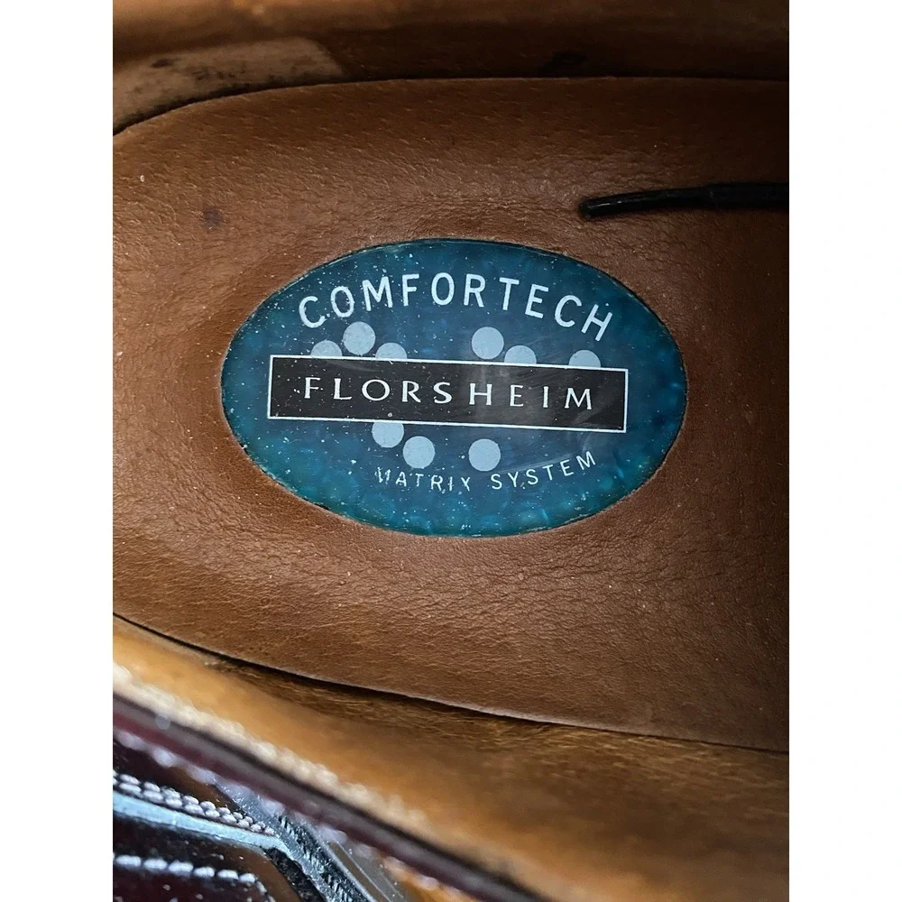 Florsheim Lexington Mens 10.5 Burgundy Oxford Cap Toe Classic Elegance Dress